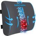 Lumbar Support Pillow, Ergonomic Back Cushion for Office , Grey/X-Large | Memory Foam Back Pillow with Adjustable Strap for Long-Hour Sitting , Gaming Chair, Back Support for Pain Relief by Unknown
