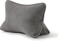Pat. Pend. Corduroy Lumbar Support Backrest Pillow for Sitting & Reading, Ergonomic Triangle Cushion for Sofa, Armchair & Bed, Removable Cover, Dark Grey by Ailuteie