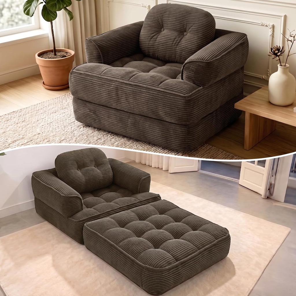 Folding Sofa Bed, 2-in-1 Convertible Sleeper Chair for Living Room by CUBIOU