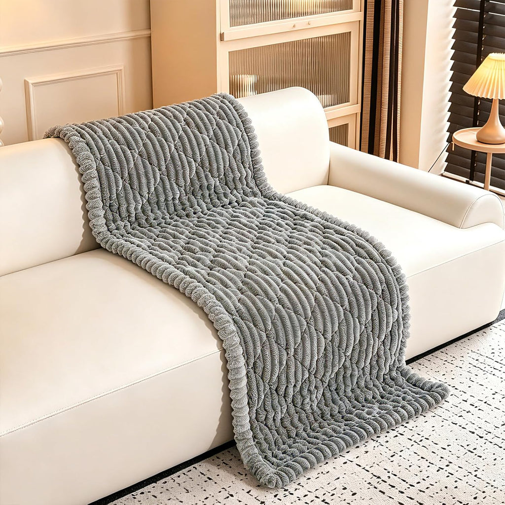 100% Waterproof Fuzzy Couch Cover for Dogs, Washable Non-Slip Pet Couch Covers for Sofa, Soft Thick Furniture Protector Sofa Slipcover Mat for Dogs (Dark Gray, 27.5"x70.9") - Image 5