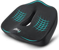 Seat Cushion -Extra Large Ergonomic Memory Foam Cushion | for Office Chair Cushions, Car Seat and Wheelchair - Relief Sciatica & Pain Relief for Hip & Lower Back Comfort Black by Feagar