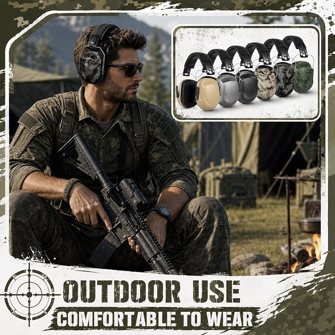 12 Pcs Kids Noise Cancelling Headphones Ear Muffs Camo Style | Ear Protection for Kids Adults 27dB Noise Reduction Hearing Earmuff for Autism Sensory Relief Concerts Fireworks Studying - Image 6