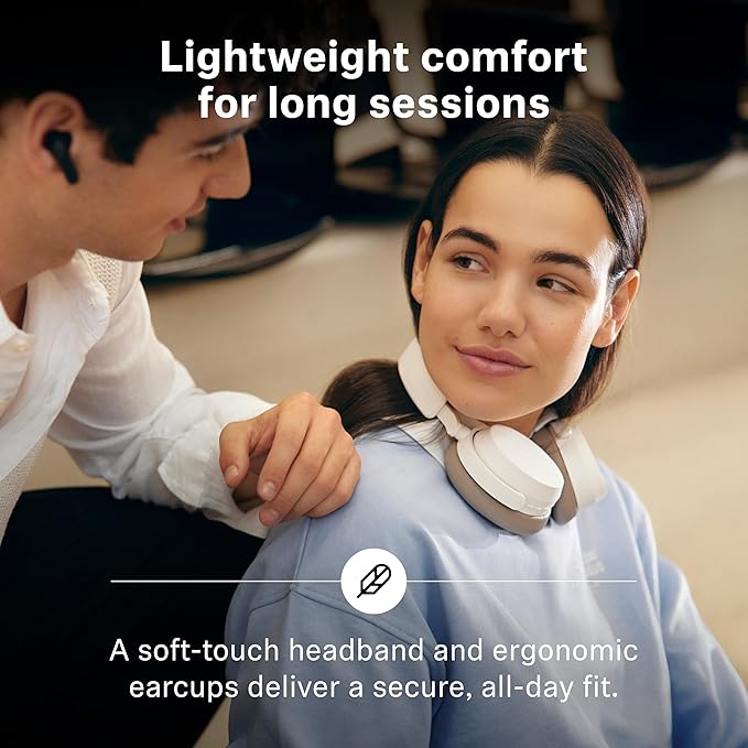 Sennheiser ACCENTUM Wireless Bluetooth Headphones Noise Cancelling - Up to 50HR Playtime, Hybrid Noise Cancelling (ANC), All-Day Comfort, Bluetooth Over Ear Headphones for School, Traveling, Black - Image 6
