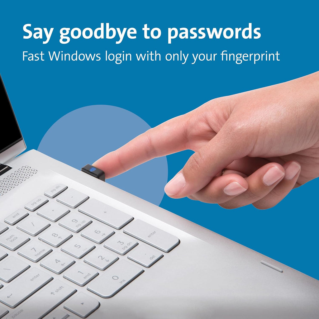 Kensington VeriMark Gen1 USB-A Fingerprint Key Reader - Windows Hello, Anti-Spoofing (K67977WW) - Image 2