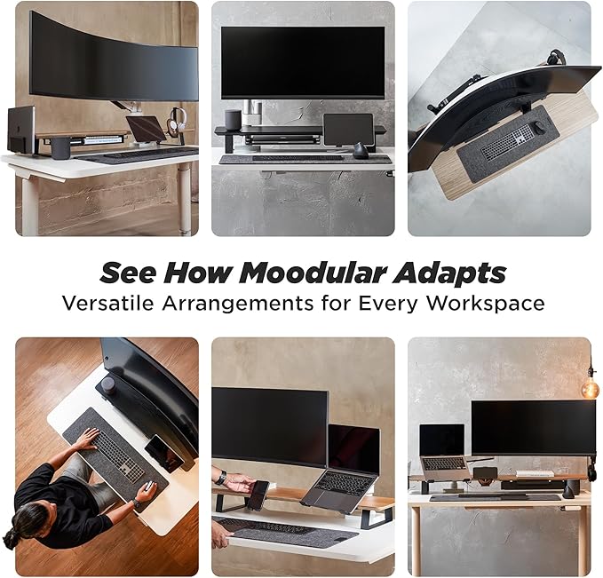Moodular Tablet Stand Add-On for Slide Rails, Do Not Use Alone | Accessory Only, Fits Tablets & Smart Devices, Hands-Free Viewing, Stable & Sturdy Steel, Felt Padding, Black, MSA-TS - Image 6