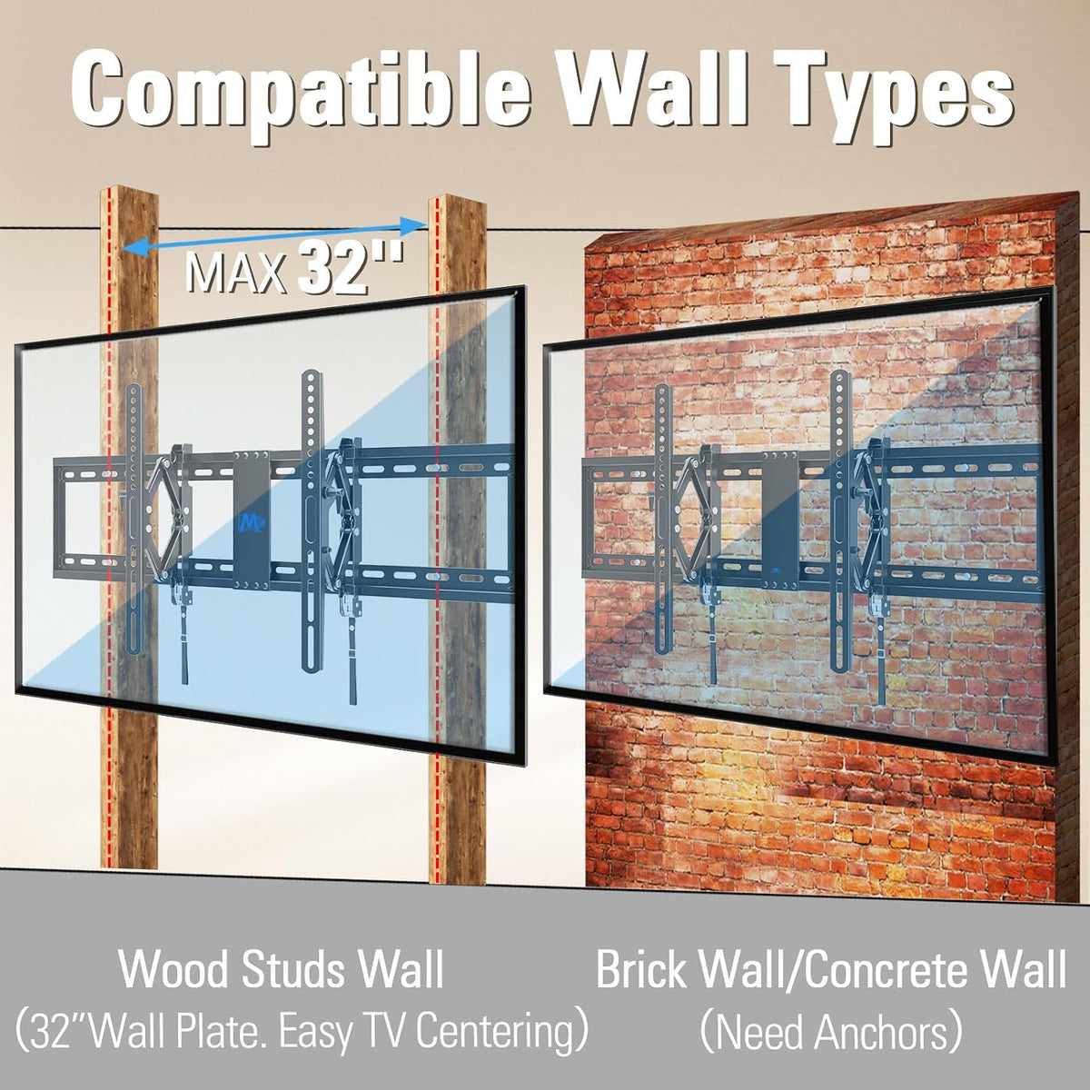 Mounting Dream Advanced Tilt TV Wall Mount for Most 42-90 Inch Flat TV - Image 8