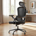 Monhey Ergonomic Office Desk Chair, 90°-125° Tilt Back Home Desk Chair with 360° Swivel & Mute Wheels, High Back Mesh Computer Chair for Adults with Lumbar Support, 330 LBS Capacity(05Black) by Monhey-EasyErgonomicChair