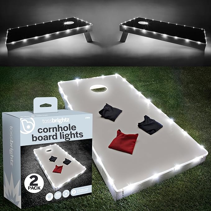 TossBrightz LED Cornhole Lights (Set of Two) - Weather Resistant Kit by Brightz