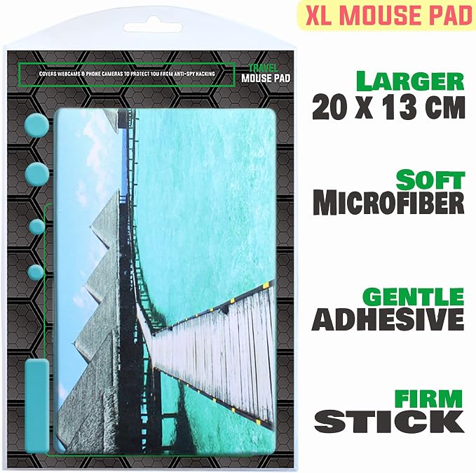 Peel and Stick Mouse Pad - Portable - Adhesive Stick on Bottom - Large Size Mouse Pads - Portable (XL - Beach) - Image 3