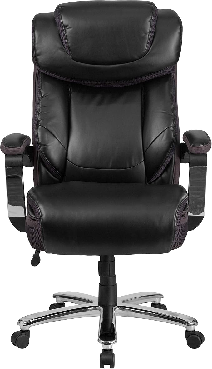 Flash Furniture Hercules Series High-Back Swivel LeatherSoft Office Chair, Ergonomic Executive Chair with Headrest and Adjustable Height, Black | 500 LB Capacity, Padded Armrests, 360° Swivel, Height Adjustable, Commercial Grade - Image 12
