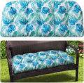 MAGIC ELEPHANT Outdoor Bench Cushion, Memory Foam Loveseat Cushion for Patio Furniture Wicker Chair, Settee Porch Swing Seat Cushion, 44 x 19 Inches (Aqua Monstera) by Magicelephant