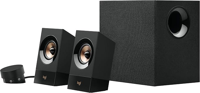 Logitech Z533 2.1 Multimedia Speaker System with Subwoofer | Powerful sound, booming bass, 3.5mm audio and RCA inputs, compatible with PC, PS, Xbox, TV, smartphone, tablet, music player by Unknown