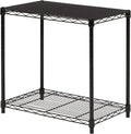 Amazon Basics 2-Shelf Stackable Storage, 13.3" D x 23.2" W x 22.2" H, Black by Amazon Basics