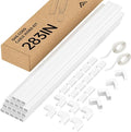 Yecaye 283in Cord Hider, PVC Wire Covers for Cord on Wall, W0.59in H0.4in | One-Cord Cable Concealer Kit, Self-Adhesive Cord Cover Conceals Small 1-2 Wires by Yecaye