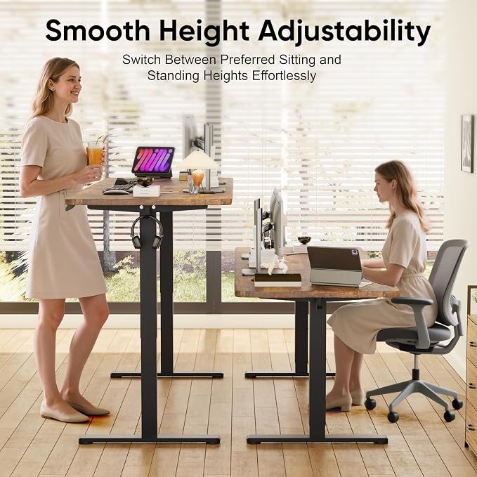 Monomi 79" Large Electric Standing Desk,Height Adjustable for Two-Person | Ergonomic Home office Computer Desk Workstation,Gaming Desk with Memory Height,Headphone Hooks,Anti-Collision - Image 4