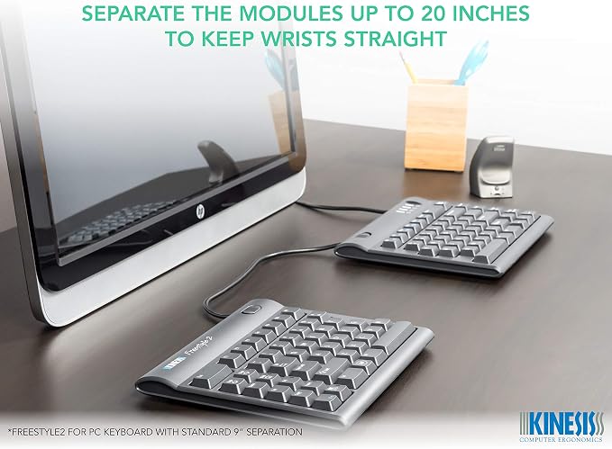 Kinesis Freestyle2 Ergonomic Keyboard for PC (20" Extended Separation) - Image 3