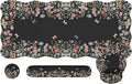 iLeadon Cute Desk Mat Set, Scalloped Floral Desk Mat Keyboard Mouse Pad Set by iLeadon