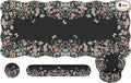 iCasso Black 4in1 Mousepad, 35.4"x15.7" Desk Blotter for Classroom | Workspace Ergonomic Desk Pad Featuring Keyboard Wrist Rest, Girly Mousepad Set for Students Travel Home Office by iCasso