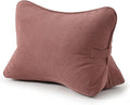 Pat. Pend. Corduroy Back Pillow for Sitting Up & Reading, Ergonomic Triangle Lumbar Support Cushion for Sofa, Armchair & Bed, Removable Cover, Brick Brown by Ailuteie