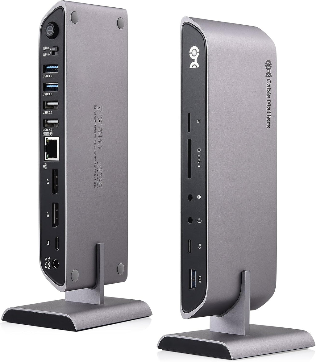 Cable Matters USB C Dock for Windows, Dual 4K DisplayPort, 80W Charging - Image 9