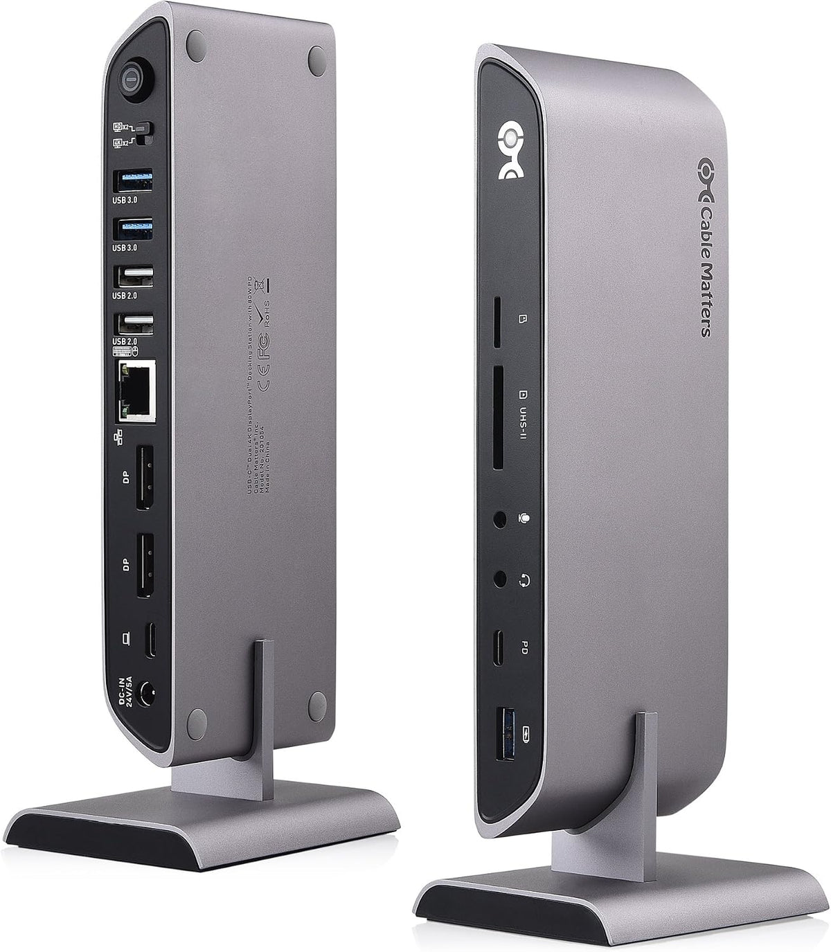 Cable Matters USB C Dock for Windows, Dual 4K DisplayPort, 80W Charging - Image 9