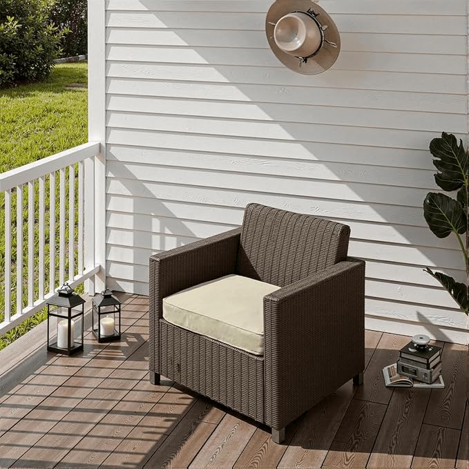 PatioGlow Outdoor Chair Cushions 24 x 24 x 4 Inch, Waterproof & Fade Resistant Patio Seat Cushion for Furniture with Handle and Ties, Thick Seating Pads for Outside Sofa Couch Set of 2, Yellow - Image 5