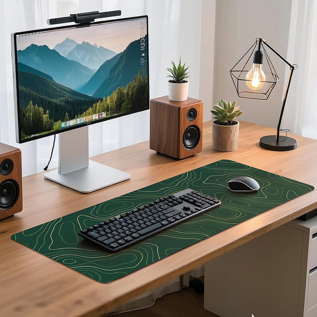 Gaming Mouse Pad - (31.5"×11.8") Topographic Large Mouse Pads for Desk - Desk Mat for Keyboard and Mouse with Non-Slip Base, Desks Pad Matfor Game/Office & Home - Image 7