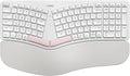 Nulea Wireless Ergonomic Keyboard, Split Keyboard with Cushioned Wrist Rest, USB and Bluetooth Connectivity, USB-C Rechargeable, Compatible with Windows Mac（Pink-White） by Nulea