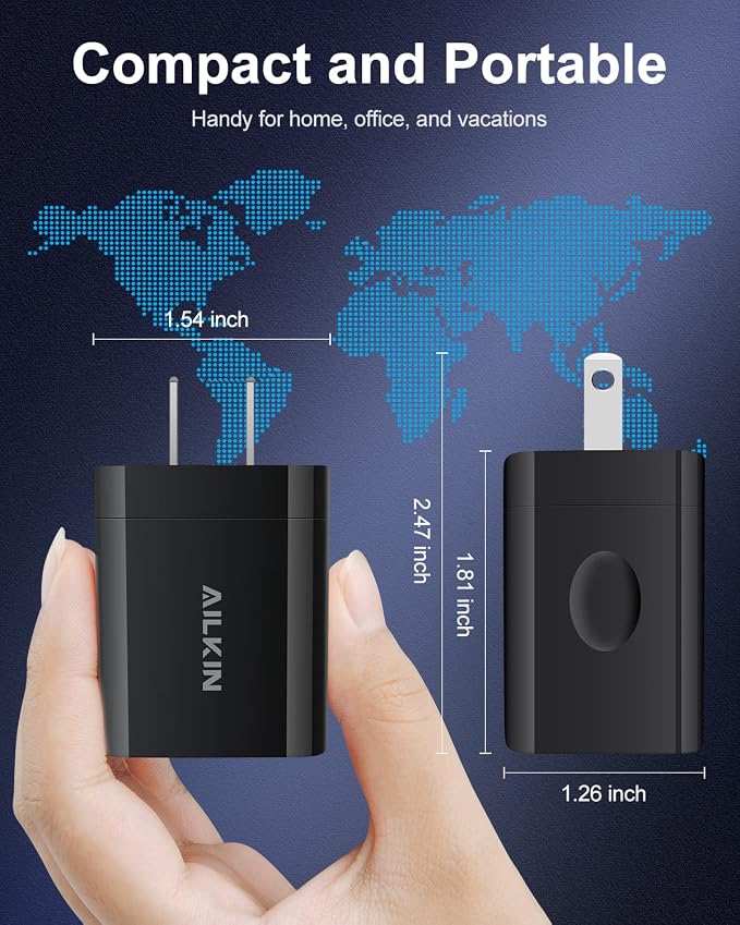 C Type Fast USB-C Charger, iPhone Block USBC, 20W USB Wall Charger Adapter | Wall Outlet Plug Power Cube Cargador for Apple i Phone 17e Samsung Galaxy Phone Fast Charging Box - Image 5