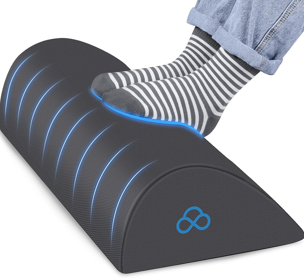 Foot Rest Ergonomic Pillow for Under Desk at Work, Grey/X-Large by StepLively