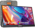 InnoView 2K Portable Monitor 15.6" QHD 100% sRGB, Built-in 180° Adjustable Stand Travel Monitor USB C Standard HDMI Ultra-Slim Portable Monitor for Laptop MacBook Phone PS5 Xbox Switch by InnoView