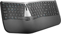 Nulea Ergonomic Split Wireless Keyboard with Cushioned Wrist Rest | Bluetooth and 2.4G Connection with USB-C Charging, Multi Device Support for Laptop, PC, Mac and Windows by Nulea