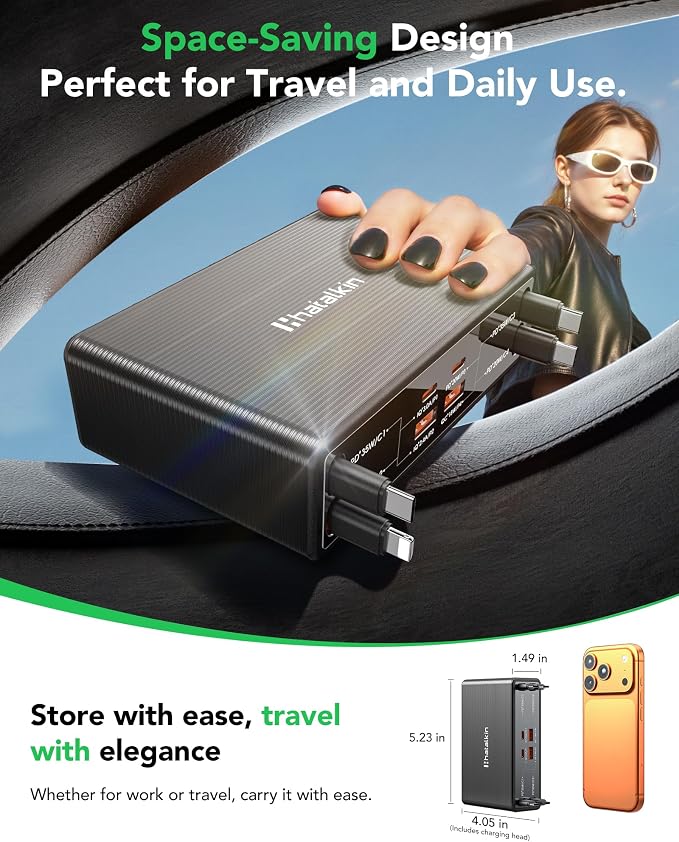 8-in-1 Retractable Charger for Apple Samsung USB C Gan Multiple Devices | 105W Charging Station Usbc Hub,Fast Charger Wall Plug for iPhone 17,Galaxy S26,Pixel,iPad,Home Office,Desktop Accessories - Image 7