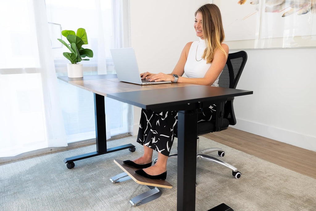 Under Desk Footrest for Active Sitting – Motion Rocking Foot Rest to Bounce & Fidget While You Work – Ergonomic Wooden Desk Foot Rest for Circulation & Focus – Hopper - Image 4