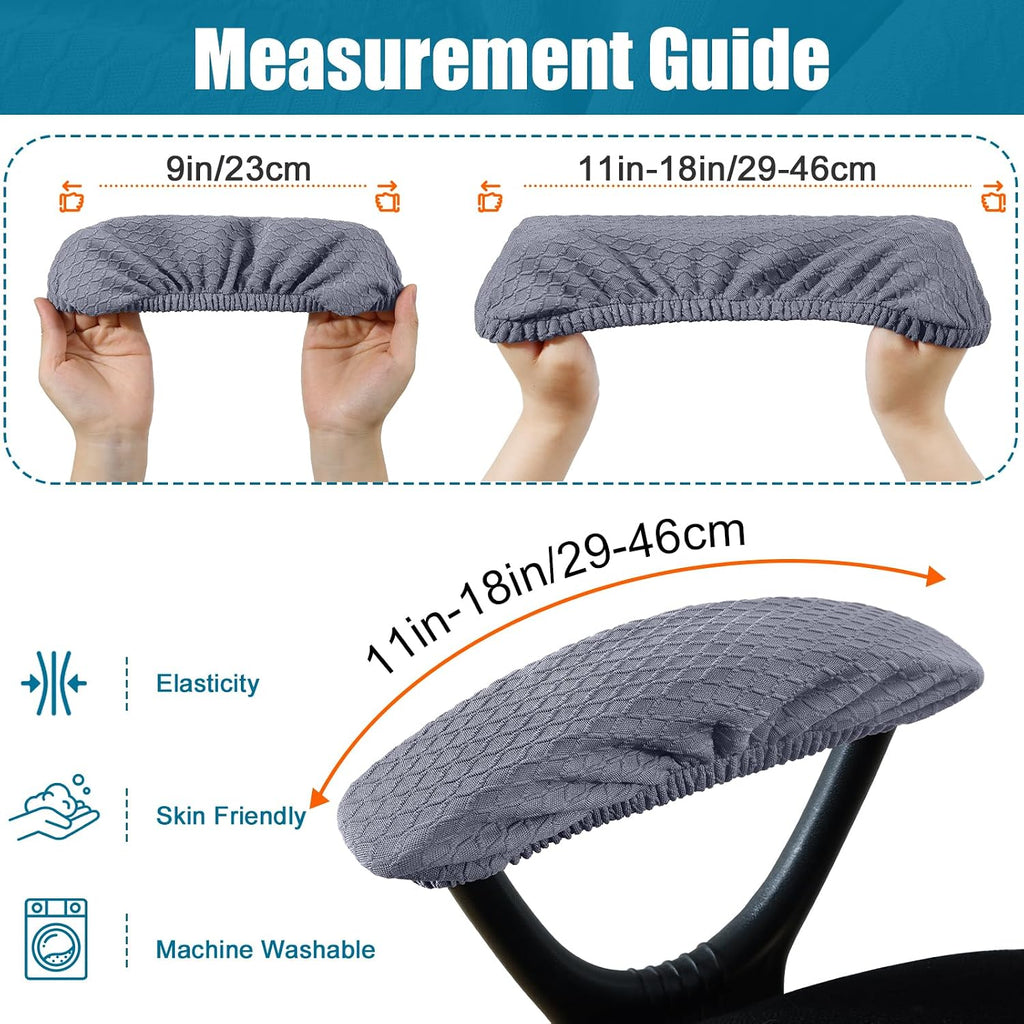 Smiry Office Computer Chair Armrest Covers, 2PCs Anti-dust Arm Rest Pad - Image 5