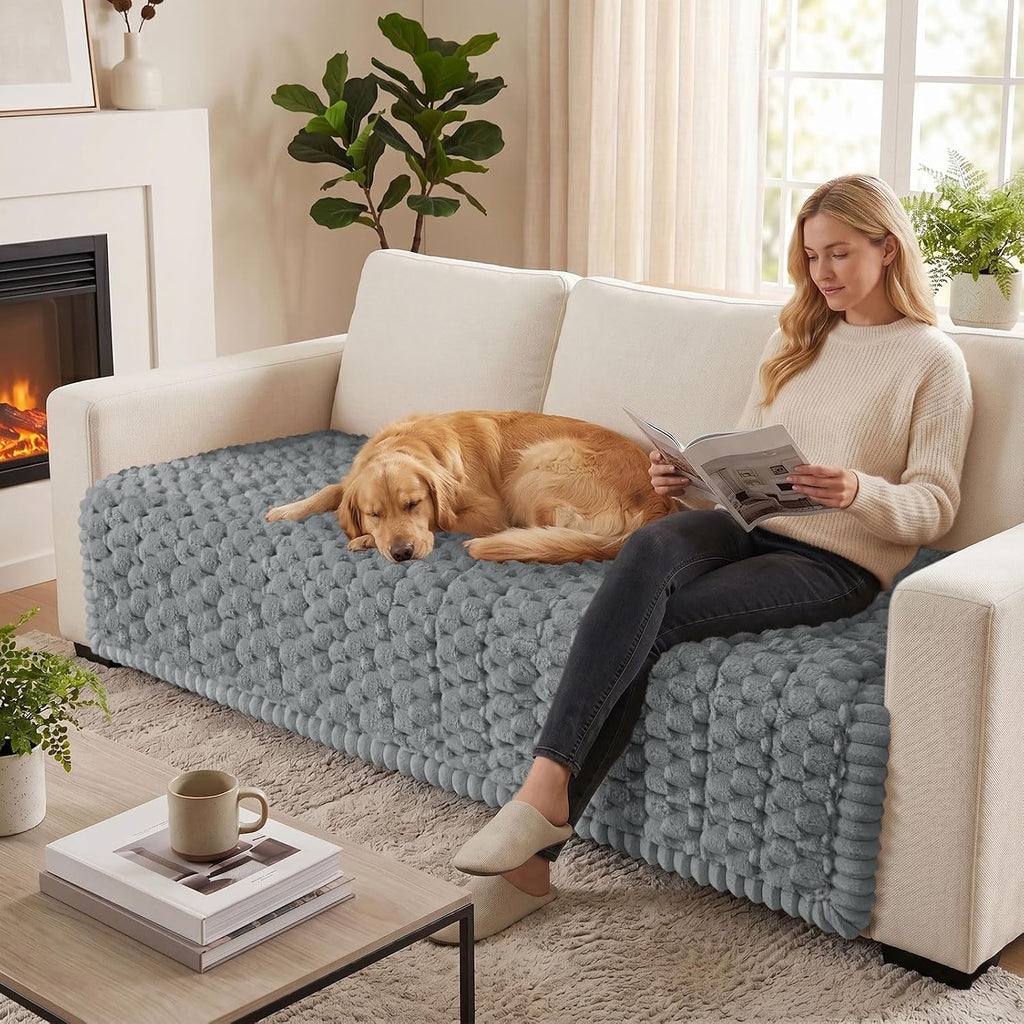 Smiry Couch Covers for Dogs, Non Slip Fuzzy Pet Sofa Protector Washable - Image 5