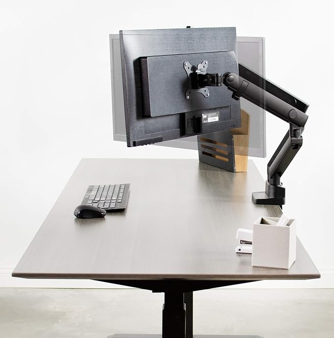VIVO Premium Aluminum Full Motion Dual Monitor Desk Mount Stand with Lift Engine Arm, Fits Ultrawide Screens up to 35 inches, STAND-V102BB - Image 4