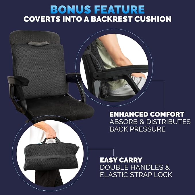 Gel Seat Cushions for Long Sitting- Extra Large & Ultra Thick(2 Inch) Orthopedic Chair Pad for Pressure Relief, Sciatica & Back Pain – Non-Slip, Cooling, Portable for Office, Car, Truck, Wheelchair - Image 5