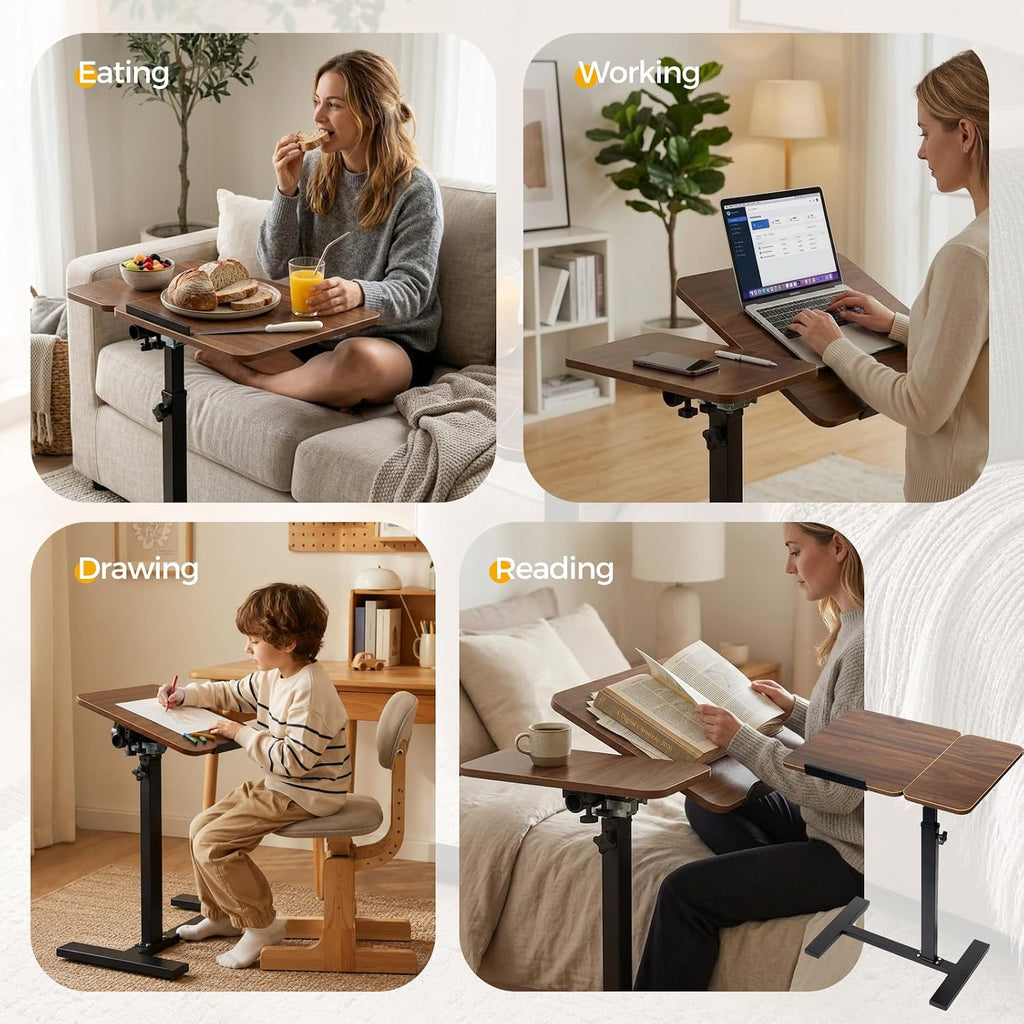 Extra-Large TV Tray Table, Height Adjustable C-Shaped Side Table - Image 3