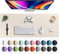 Aothia Faux Leather Desk Mat - Large Mouse Pad, Non-Slip PU Leather Blotter, Waterproof Writing Surface for Office and Home (Eggshell, 42" x 17") by Aothia