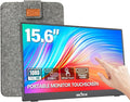 InnoView Portable Monitor Touchscreen 15.6" 1080P 10-Point Touch Screen Monitors Portable with Protective Sleeve Built-in Stand, 1200:1 HDMI USB C Travel Monitor for Laptop, PC, Mac, Phone, Switch by InnoView