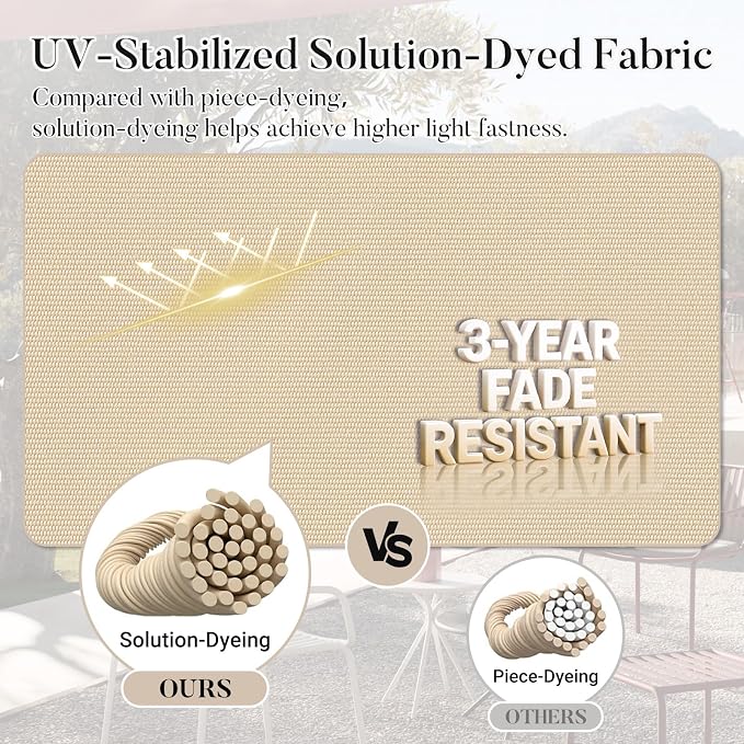 Basic Beyond Outdoor Chair Cushions for Patio Furniture, Waterproof Outdoor Seat Cushions Set of 4 18 x 18, Patio Chair Cushions Set of 4 with Ties and Handle, Beige - Image 3