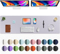 Aothia Faux Leather Desk Mat - Large Mouse Pad, Non-Slip PU Leather Blotter, Waterproof Writing Surface for Office and Home (Smoky Lavender, 63" x 17") by Aothia
