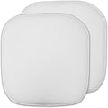Sweet Home Collection Cushion Memory Foam Chair Pads Honeycomb Nonslip Back Seat Cover 16" x 16", 2 Pack, White by SweetHomeCollection