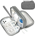 FYY Electronic Organizer, Travel Tech Pouch Bag, Cable Organizer Dark Grey | Wrist Strap, Waterproof, Double Layers Portable Electronics Travel Carrying Case for Cord, Charger, Daily Business Trips Use by FYY
