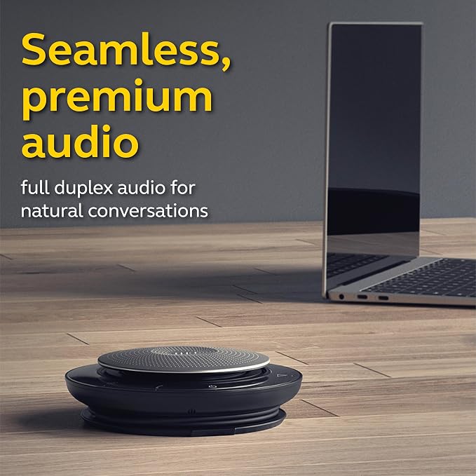 Jabra Speak 750 UC Wireless Bluetooth Speakerphone with Link 370 USB Adapter – Portable Conference Speaker for Holding Meetings Anywhere with Premium Audio - Certified for Zoom & Google Meet - Image 3