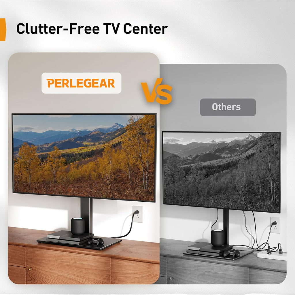 Perlegear TV Stand Mount with Power Outlet for 32-80 inch TVs up to 99 lbs - Image 7