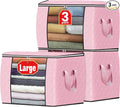 Fab totes 90L Clothes Storage, Foldable Thick Fabric Blanket Storage Bags | Foldable Containers with Zippers,Window and Handles for Organizing Bedroom, Closet, Comforter, Bedding,Dorm essentials by Fabtotes