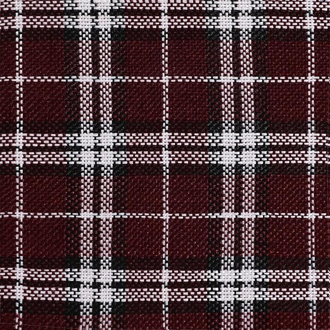 AAAAAcessories D-Shaped Chair Cushions, 2" Thick Dining Chair Pads with Ties and Removable, Machine-Washable Cover, 17" x 16", Set of 2, Red Checkered - Image 3