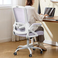 Ergonomic Office Chair Desk Chair with Adjustable Lumbar Support | Mesh Computer Chair Home Office Desk Chair with Flip-up Armrests Executive Task Chair Comfy Mesh Gaming Chair(Lavender) by NexthroOfficeChair